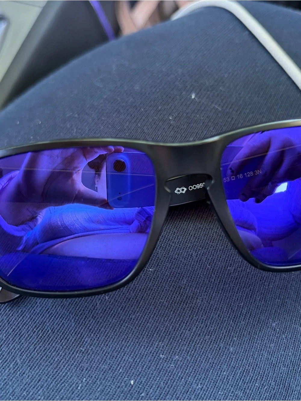 Oakley Holbrook Matte Black Sunglasses with Purple Mirrored Lenses